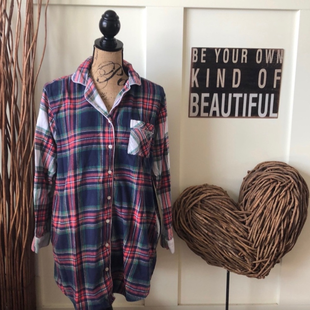 Sonoma plaid nightshirt with pockets